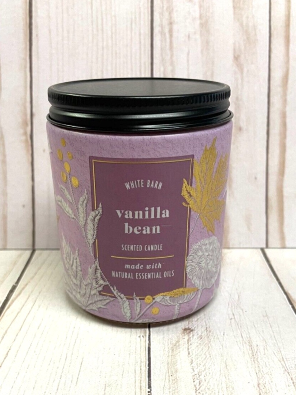 Bath & Body Works Single Wick Jar Candle Vanilla Bean Scented Warm Cream NEW